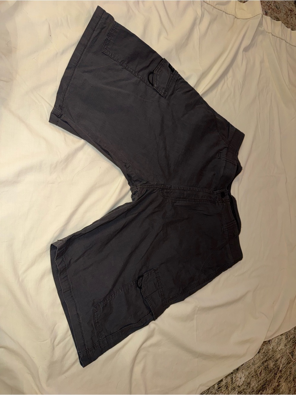 Wrangler Grey Cargo Shorts with Utility Pockets-size 36